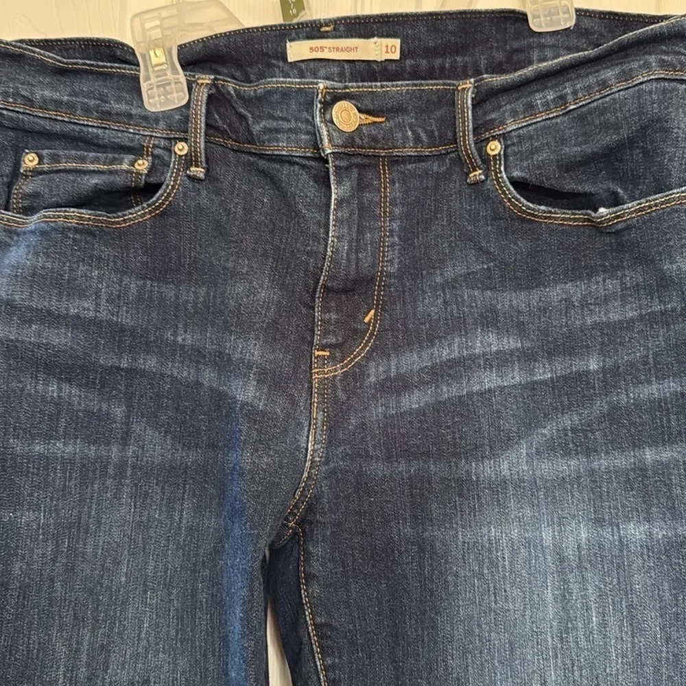 Levi's Blue 505 Straight Leg Jeans Classic Style excellent condition